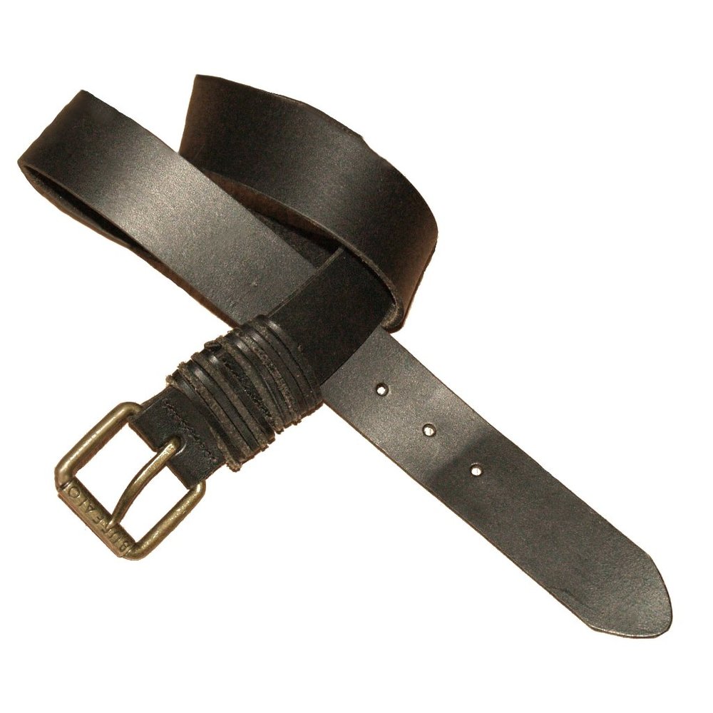 Vintage BUFFALO DAVID BITTON Black Leather Belt, Size M, CA17311